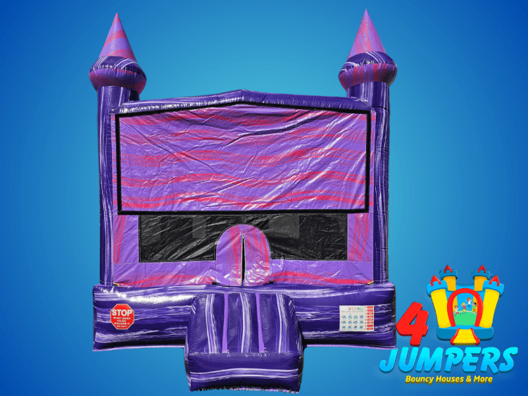 3 in 1 Pink & Purple Marble Bounce House ( with obstacles)