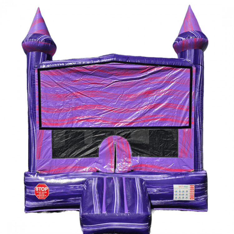 Purple and Red Marble Bounce House