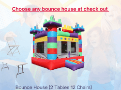 #1 Choose a Bounce House  Package (2 Tables 12 Chairs)