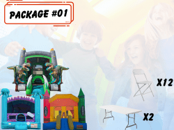 #01 Bounce Houses with 2 Tables 12 Chairs