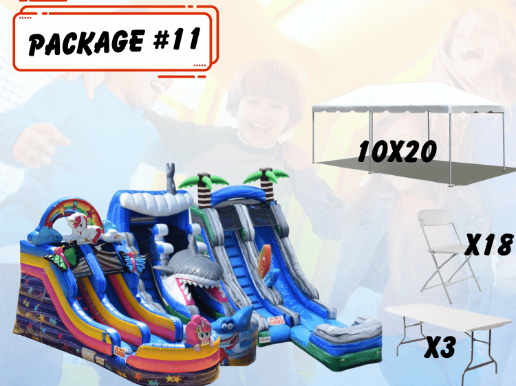 #11 Waterslide + 3 Tables & 18 Chairs + 10x20 tent