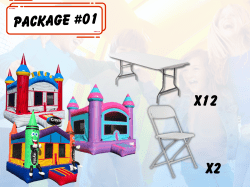 #01 Bounce Houses with 2 Tables 12 Chairs